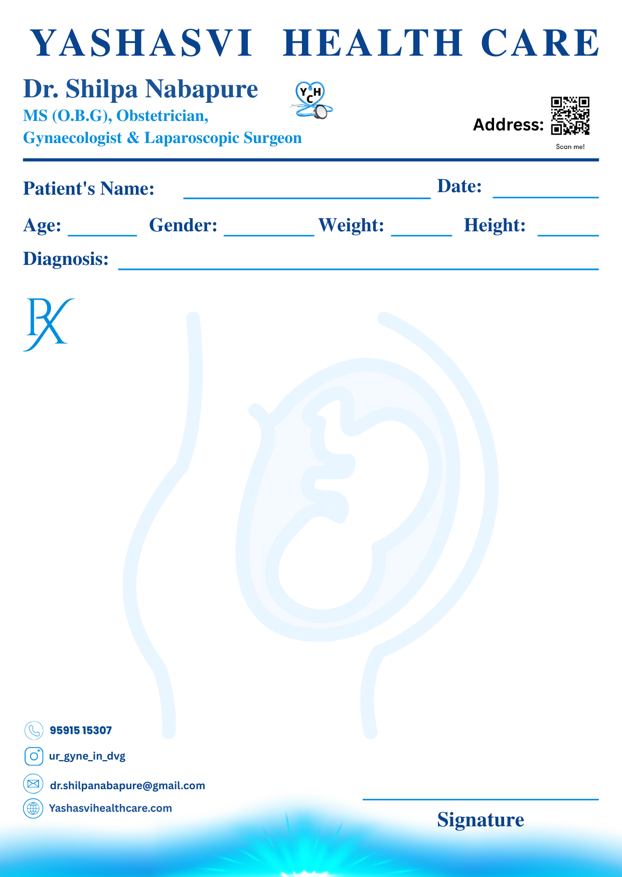 Specialty Red Sweep prescription pad template