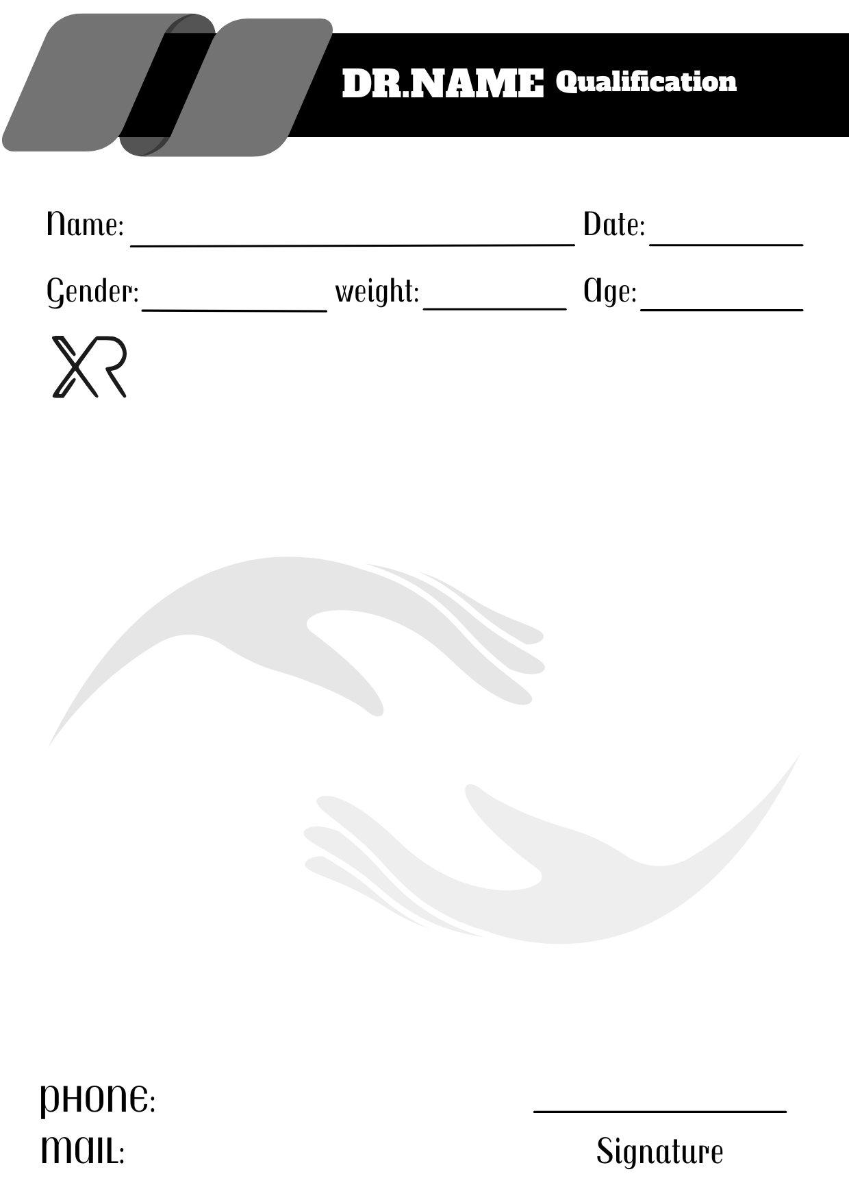 Multi-colour Modern prescription pad template