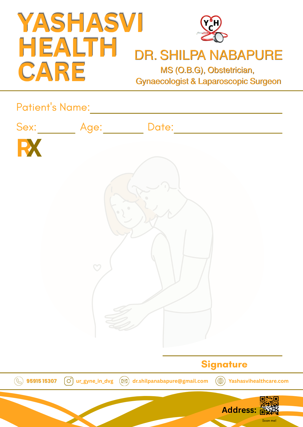 OBG Gold Accent prescription pad template