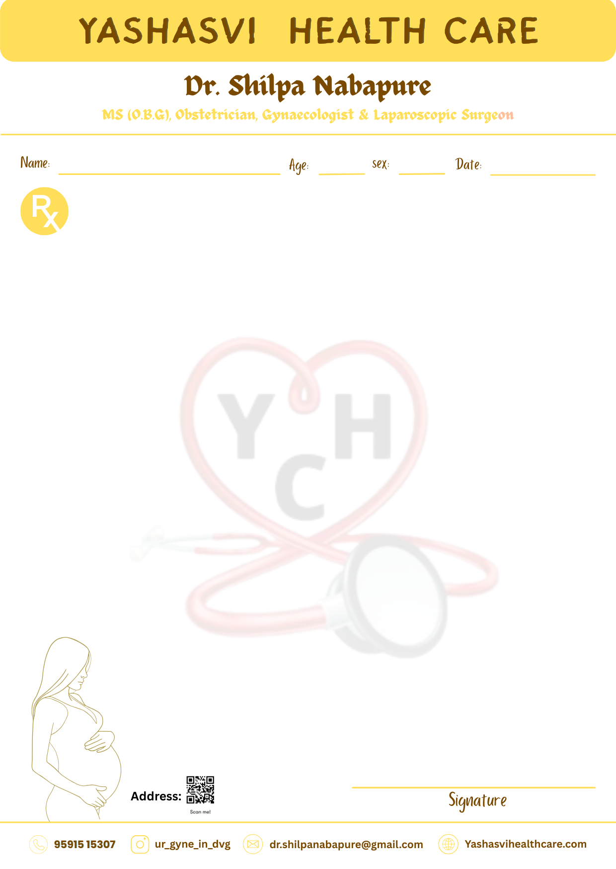 Gynaec Serif prescription pad template